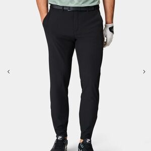 Macade Golf Tailored Stretch Slim Fit Black Jogger Pants Ankle Zip Size 36